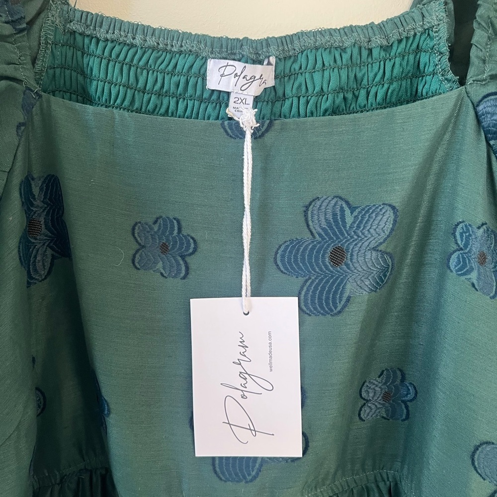Polagram Green Floral Dress - Picture 2 of 4